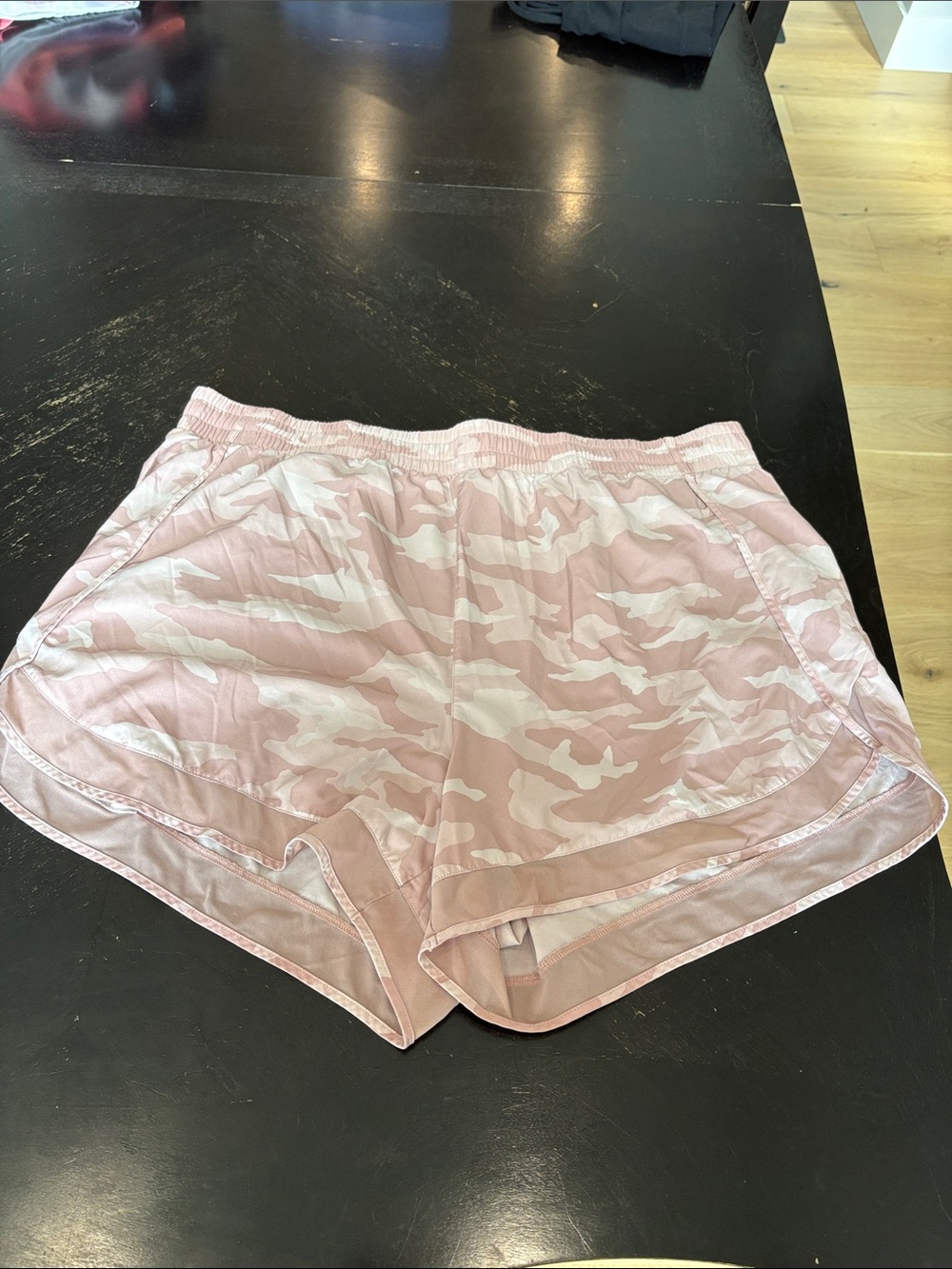 Athleta Pink Camo Running Shorts